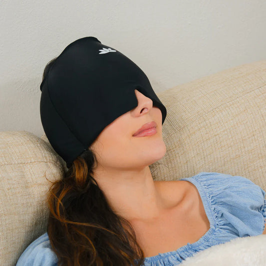 360° Headache & Migraine Relief Gel Hat – Hot & Cold Therapy Mask for Head, Neck Pain, and Relaxation