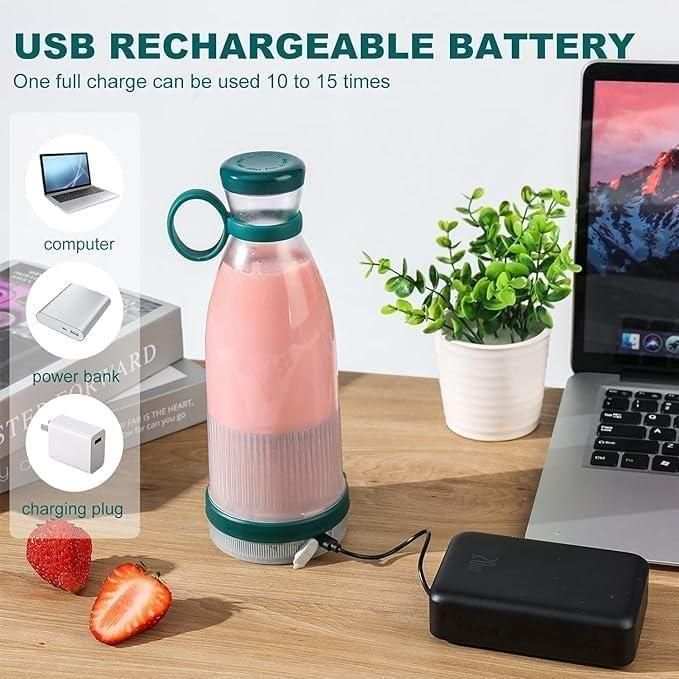 6-in-1 Portable Blender Bottle – For Juices, Smoothies, Baby Food & More!