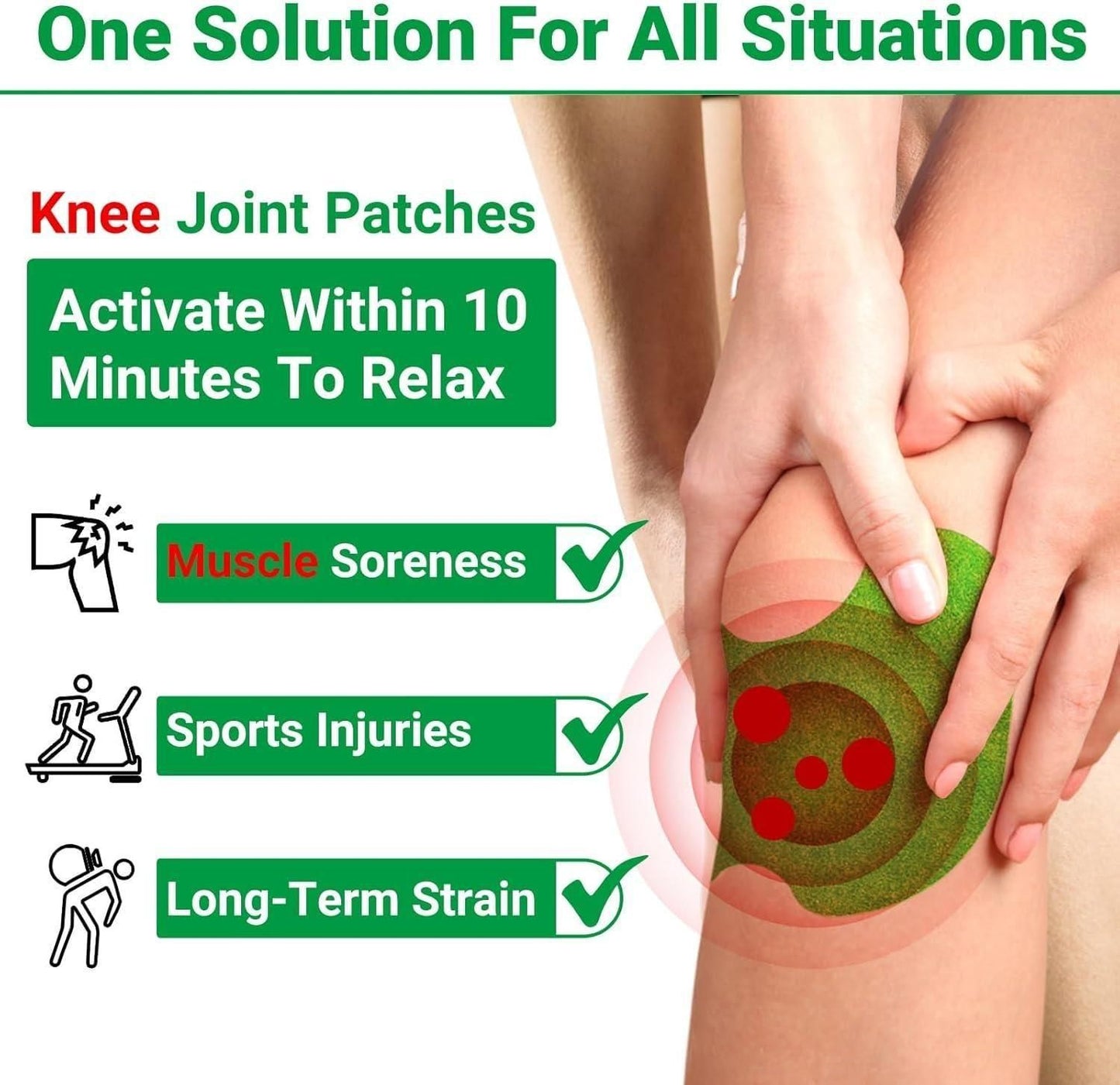 Herbal Knee Pain Relief Patches (Pack of 10, 20, 30)