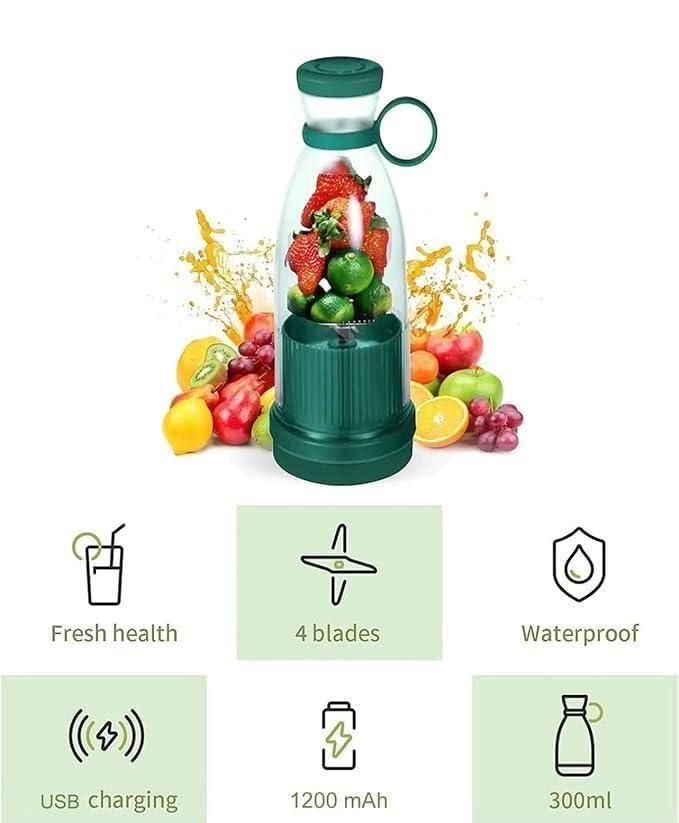 6-in-1 Portable Blender Bottle – For Juices, Smoothies, Baby Food & More!