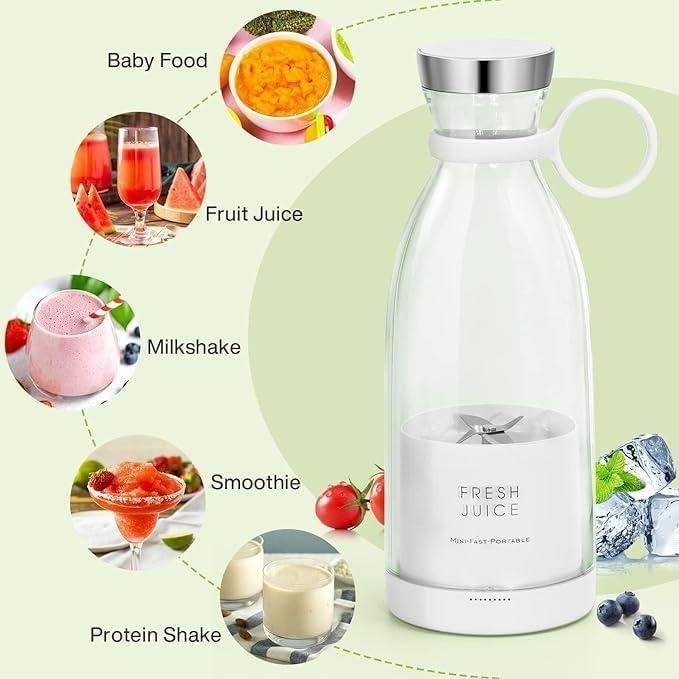 6-in-1 Portable Blender Bottle – For Juices, Smoothies, Baby Food & More!