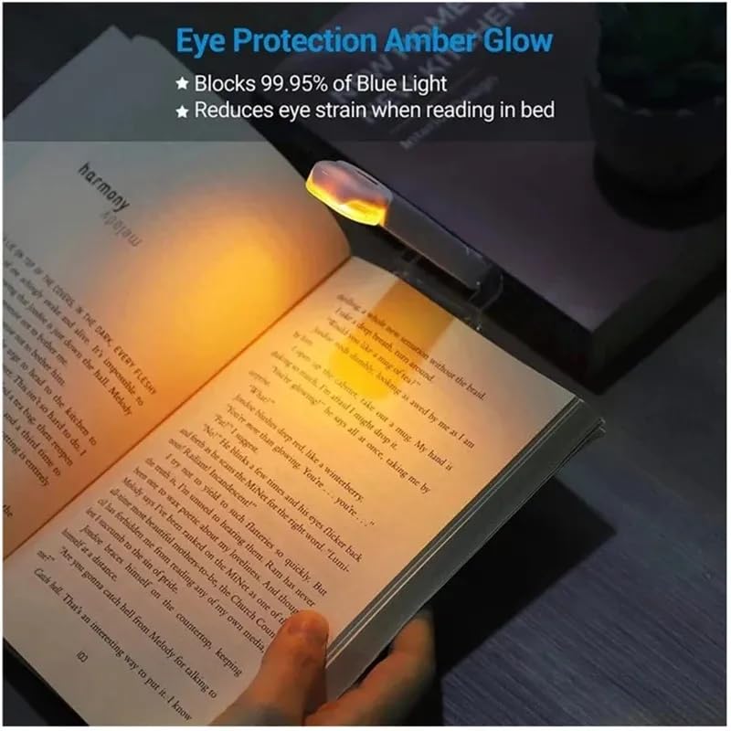 Gentle Glow Clip-On: USB-Rechargeable Eye-Care Reading Light