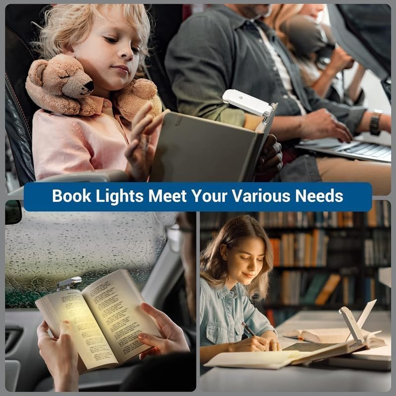 Gentle Glow Clip-On: USB-Rechargeable Eye-Care Reading Light