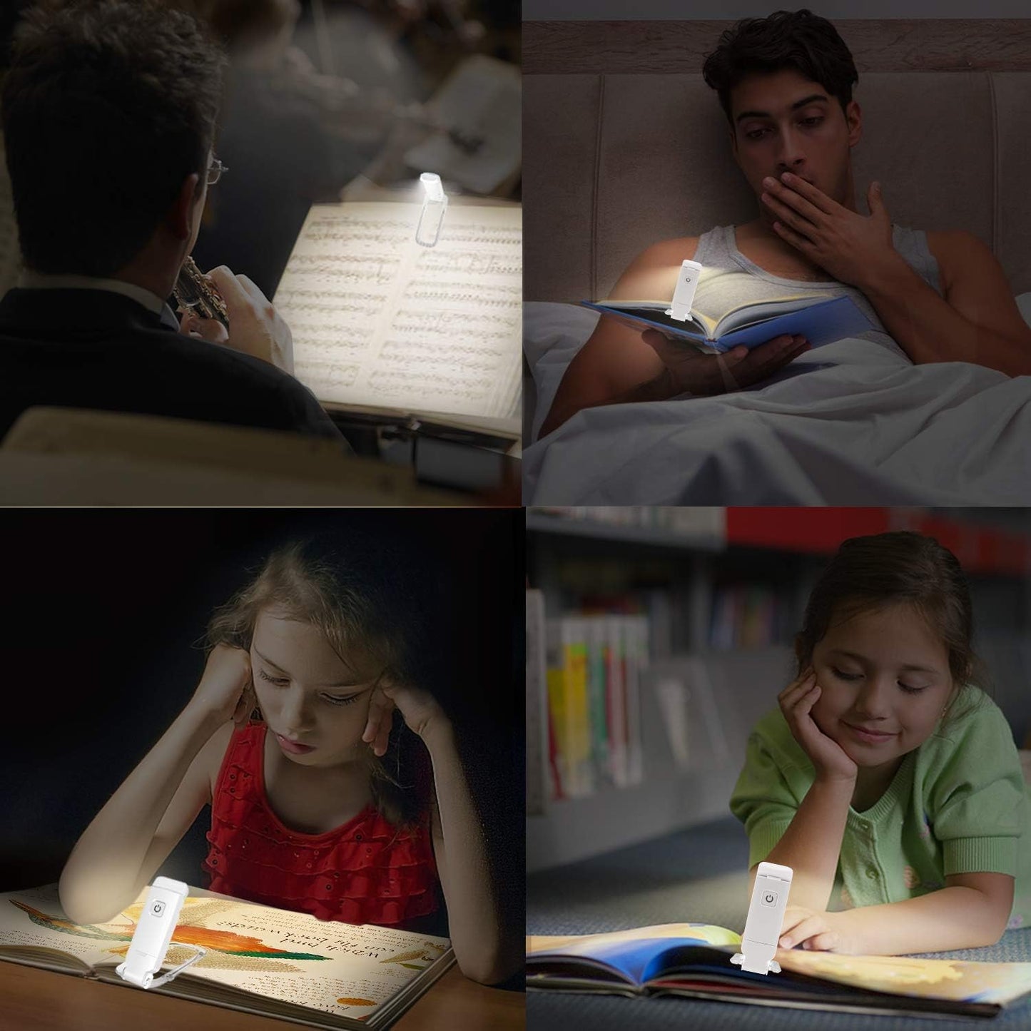 Gentle Glow Clip-On: USB-Rechargeable Eye-Care Reading Light