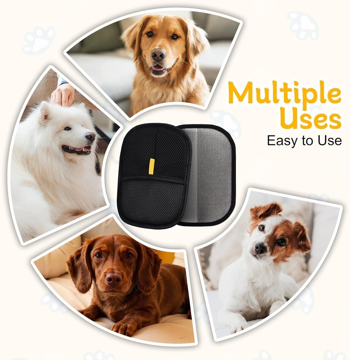 Pet Hair Removal Glove for Cats & Dogs