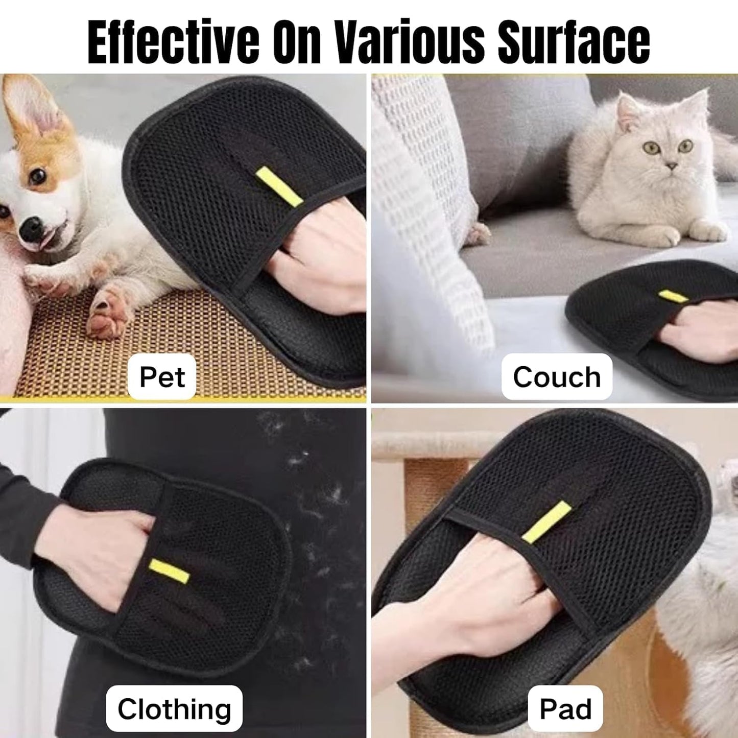 Pet Hair Removal Glove for Cats & Dogs