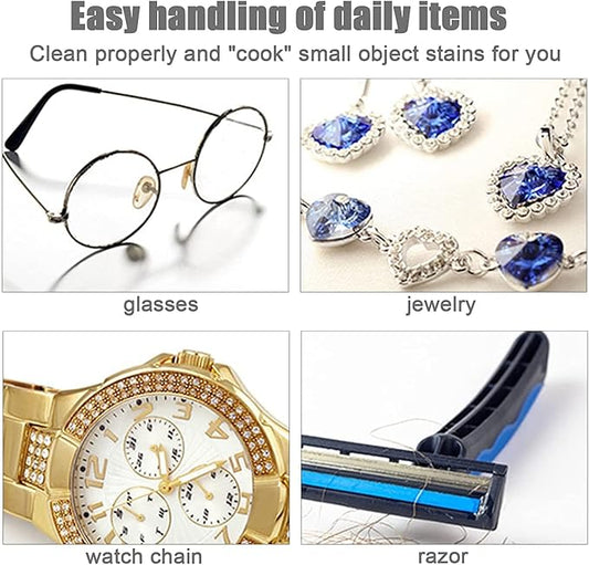Mini Ultrasonic Jewellery & Eyeglass Cleaner Machine | Deep Clean Power at Home! 🧼